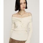 ニット セーター TWIST RIBBON KNIT TOPS ツイストリボン ニット トップス 秋服 冬服 レディース