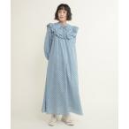 ショッピングリバティ ワンピース リバティデイジー・リンク ヨークフリルワンピース