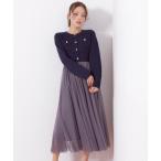 ワンピース ニットジャケットドッキングワンピース