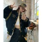 スタジャン ライン入り　スタジャン レディース