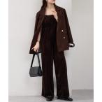 ショッピングオールインワン サロペット オーバーオール ベロアフリルオールインワン レディース