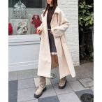 コート アウター スタンドロングコート レディース
