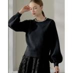 ショッピングリエディ ニット セーター 「2025-26 WINTER COLLECTION」「MEISM by Re:EDIT」ビジュークルーネックパフスリーブニットプル