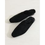 パンプス フェイクスウェードミュール