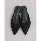パンプス ポインテッドトゥローヒールミュール