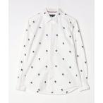 [TOMMY HILFIGER] вышивка рубашка с длинным рукавом S белый мужской 