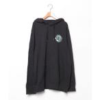 「American Eagle」 ワンポイントプルオーバーパーカー X-LARGE ブラック レディース