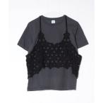 「coen」 半袖Tシャツ L ダークグレー レディース