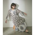 ショッピングforever 「Remind me and forever」 長袖ワンピース MEDIUM モカ レディース