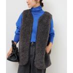 コート アウター 「追加3」シープフェイクファージップベスト レディース