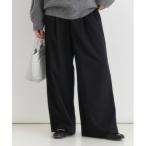 パンツ 「HONEYSUCKLE ROSE」裏起毛イージーワイドパンツ (スタイリッシュシルエット / タックデザイン / 保温性抜群) レディース