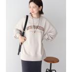トレーナー スウェット 手書き風カレッジロゴ裏毛プルオーバー レディース