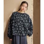 ニット セーター アソートジャガードスライバープルオーバー レディース