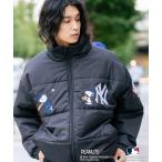 ブルゾン アウター 「PEANUTS×MLB」オリジナルデザイン ナイロンパファージャケット 中綿ジャケット ヤンキース ドジャース ホワイトソックス