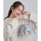 ショッピングスパンコール ショルダーバッグ バッグ スパンコールフリル巾着ショルダーバッグ レディース