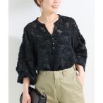 ショッピングブラウス ブラウス シャツ 「追加8」手洗い可 / パフスリーブジャガードブラウス レディース