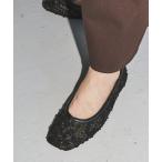 シューズ GRISEスクエアプリーツフラット レディース