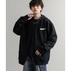 パーカー HUF ハフ ALL CAPS F/Z HOODIE オーバーサイズ裏起毛ワンポイントロゴ刺繍フルジップパーカー メンズ レディース
