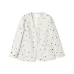 ショッピングツイード ジャケット ノーカラージャケット ラッピングツイード Vカラージャケット レディース