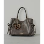 トートバッグ ハートファーチャーム付きトートバッグ レディース