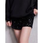パンツ GYDAスパンコールベロアショートパンツ レディース