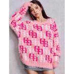 ショッピングＧＧ ニット セーター GG PATTERN MIXシャギーニットトップス レディース