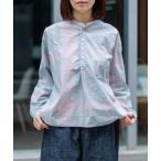 ブラウス シャツ 「D.M.G / ディーエムジー」 フェードビッグチェックワッシャー プルオーバーシャツ レディース