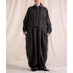 オールインワン 「Brocante / ブロカント」 リネンキャンバス リンネルコンビネゾン レディース