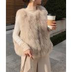 ショッピングジレ ベスト ジレ フェイクファーベスト ふわふわファージレ レディース
