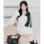 ワンピース フワフワケーブルニットワンピ