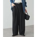 スラックス パンツ ウール混バルーンスラックスパンツ レディース