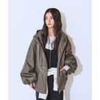 ブルゾン アウター レザーパファーフードブルゾン/634608 レディース