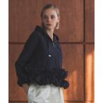 コート アウター ヘムラインフードジップパーカー レディース