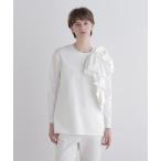 ブラウス シャツ ハイストポンチリボンモチーブラウス レディース