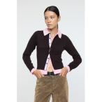 ショッピングシャツ ニット セーター DOUBLE LAYERED ニットシャツ レディース