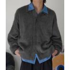 ショッピングブラウン セーター ニット アンゴラシャギールーズニットシャツ メンズ レディース