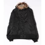 ショッピングミリタリー ミリタリージャケット モッズコート ナイロンツイル 中綿入り フードファー N-2B フライトジャケット「UNISEX」