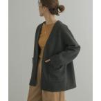 「URBAN RESEARCH DOORS」 ノーカラージャケット MEDIUM チャコールグレー レディース