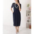 「Lace Ladies」 半袖ワンピース S ネイビー レディース