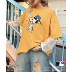 「DOUBLE NAME」 半袖Tシャツ FREE オレンジ レディース