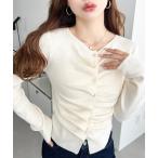 カーディガン フロントタックカーディガン レディース