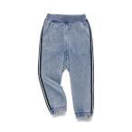 パンツ 「あったか/デニム」サイドライン入りジョガーパンツ キッズ 子供服 男の子