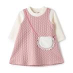 ワンピース リバティフリルケーブルワンピース キッズ 子供服 女の子