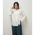 ショッピングフリル ブラウス シャツ ホワイトインナーフリルカラーシャツ レディース