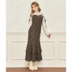 ワンピース デザインティアードキャミワンピース