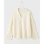 ニット セーター ラウンドテールスキッパー襟ニット レディース