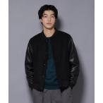 スタジャン フェイクレザースタジャン メンズ