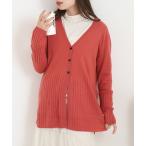 カーディガン EGLANTINE カシミヤブレンドVネックロングカーディガン レディース