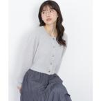 ニット セーター  ハートボタンラメフェザーカーディガン レディース