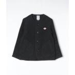 「DANTON」 ノーカラージャケット 36 チャコール レディース